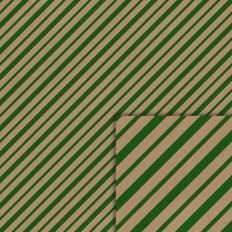 green stripes kraft style pattern