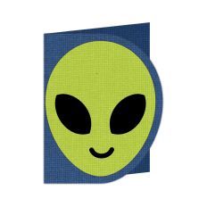 halloween alien card