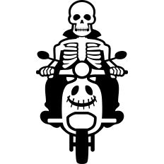 halloween biker skeleton