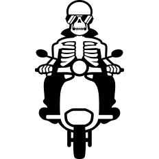 halloween biker skeleton