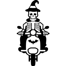 halloween biker skeleton