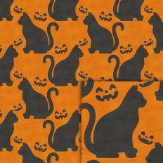 halloween black cat pattern