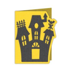 halloween haunted house card