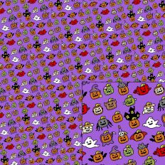 halloween pumpkins purple pattern
