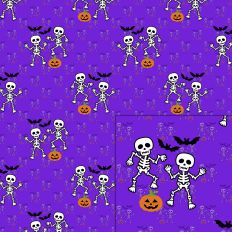 halloween skeletons pattern