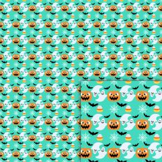 halloween turquoise pattern