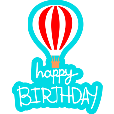 happy birthday air balloon