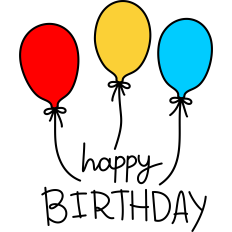 happy birthday balloons
