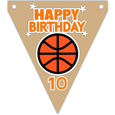 happy birthday basketball banner