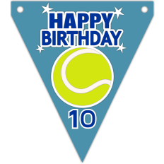 happy birthday tennis banner