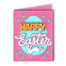 happy easter bunny hop card