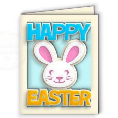 happy easter cute bunny card