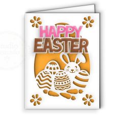 happy easter eggs card