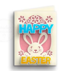 happy easter flowers card