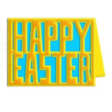 happy easter golden card