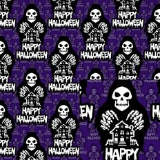 happy halloween grim reaper pattern
