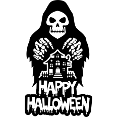 happy halloween grim reaper