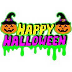 happy halloween phrase