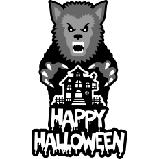 happy halloween werewolf