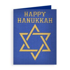 happy hanukkah star of davi card