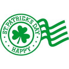 happy st. patricks day postmark
