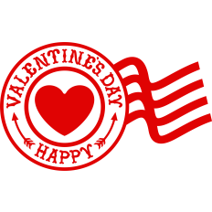 happy valentines day postmark