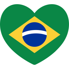 heart brazil flag