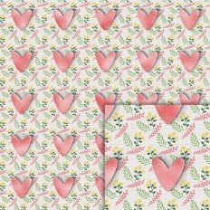heart flowers pattern