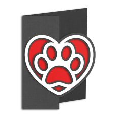 heart paw card