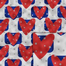 hearts balloon usa foil style pattern