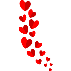 hearts flying