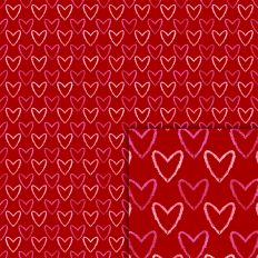 hearts foil style pattern