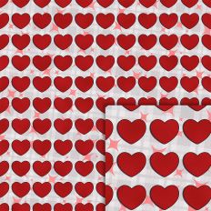 hearts foil style pattern