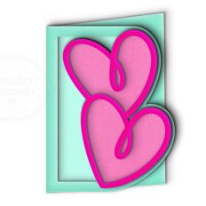 hearts lines card