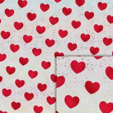 hearts mini hearts foil style pattern