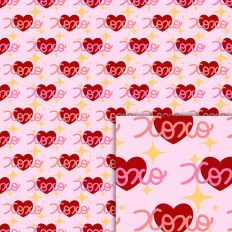 hearts stars pattern