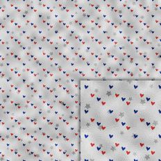 hearts stars usa foil style pattern
