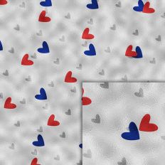 hearts usa foil style pattern