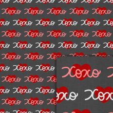 hearts xoxo pattern