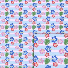 hibiscus stripes pattern
