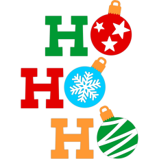 ho ho ho christmas balls ornaments
