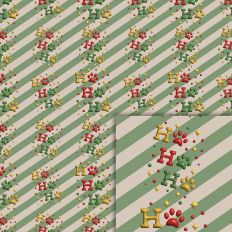 ho ho ho pet christmas green pattern