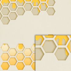 honey bee honey pattern
