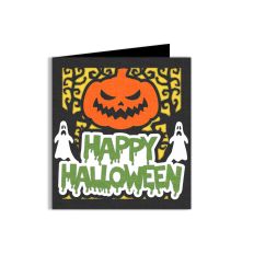 horror pumpkin halloween card