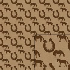 horses kraft style pattern