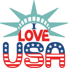 i love usa statue of liberty crown