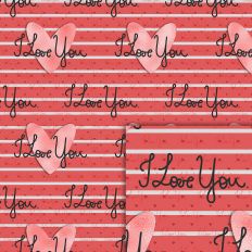 i love you hearts pattern