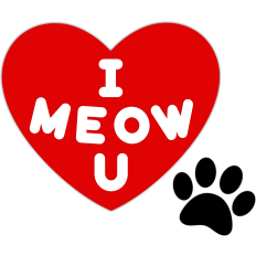i meow u heart