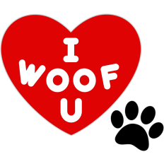 i woof u heart