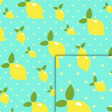 lemon turquoise pattern